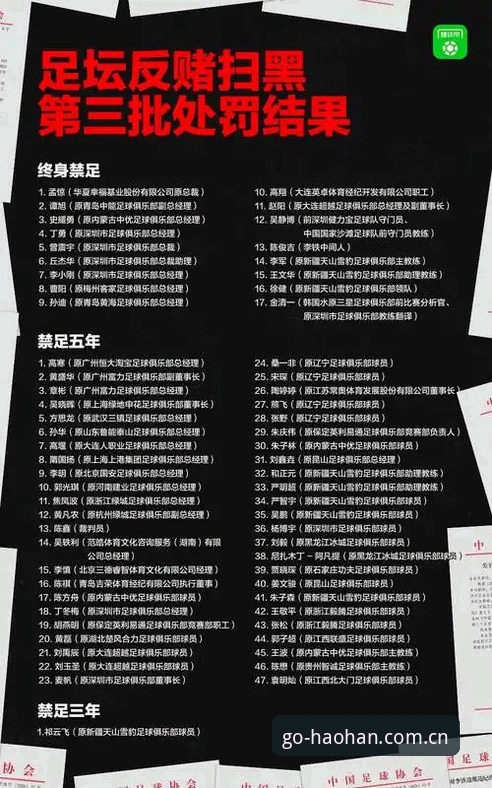 足协第三批禁足名单全面评测：从浩瀚体育官方视角看中国足球反腐风暴